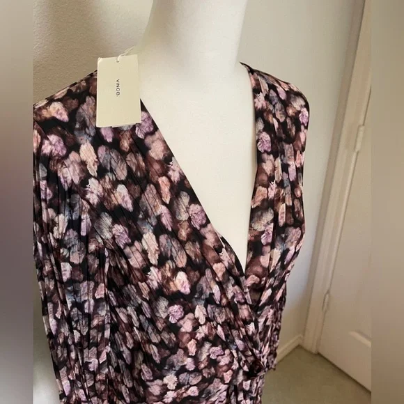 Vince Floral Long Sleeve Dress.NWT. - Picture 3 of 9